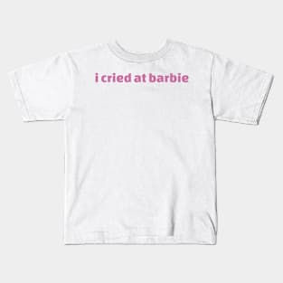 I Cried At Barbie Movie Ken 2023 Kids T-Shirt